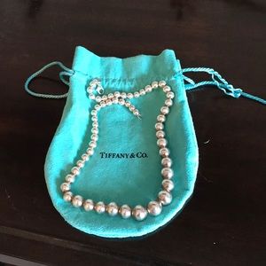Tiffany & Co. silver beaded necklace
